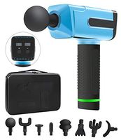 Auratrio Hand Held Massage Gun with 30 Speeds & 8 Heads, Percussive Muscle Massager, for Amateurs and Professionals, Cordless (Blue)