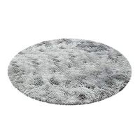 Theoylos Plush Sheepskin Style Throw Rug Faux Fur Elegant Chic Style Cozy Shaggy Round Rug Floor Mat Area Rugs Home Gray