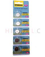 Hillflower 10 Pieces CR1220 Card Blister 1220 BR1220 3V Long Duration Lithium Battery with Hillflower Coupon
