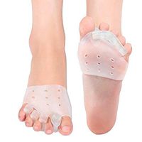 Toe Separator and Gel Bunion Pads for Hammer Toe Straightener, Crooked Toe Stretchers and Alignment, Bunion Pain Relief, Callus Blister, Hallux Valgus, Overlapping Toes Spacers, Ball of Foot Pad