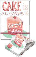 Punch Studio Molly & Rex Bungee Pop-Up Pocket Note Pad (Pink Ombre Cake)