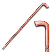 New! Men Fashionable Walking Eucalyptus Wood Cane 8 Styles Brown and Black Elephant Horse Derby Knob Curved Opera Styles Great Gift for a Loved One (Brown Opera Handle)