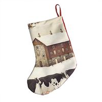 Christmas Decorations Stockings 18" Cows Herrero Animal Snow Winter Cool Big Xmas Socks for Home Decor
