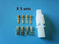 USA Seller Electric bike/Car/RC/RV 2.8mm MOLEX Connector Plug 4-Pin x 5 sets fit 16-20G wires