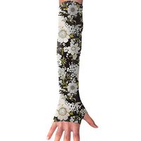 QG ZZX Floral Pattern Unisex Compression Arm Sleeves UV Protection Performance Arm Sleeve - for Outdoor Sports Baseball,Basketball,Football (1 Pair)