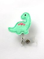 Dinosaur - Felt Badge Holder - Cute Badge Reels - PICU Nurse Badge - Animal Badge - Unique Badge Holder - Gift under 10