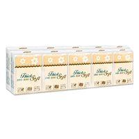 Jemets 10 Packs Of Handkerchiefs, Paper Towels, 8 Packs Of Logs, 3 Layers Of Thick Wettable Facial Tissues, 10 Packs
