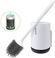 RRSHUN Toilet Brushes and Holders,Bathroom Toilet Bowl Brushes with Quick Drying Holder Set (Flooring/Mounted Wall)