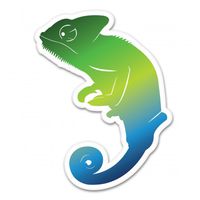 AK Wall Art Chameleon Cute Green Vinyl Sticker - Car Phone Helmet - Select Size