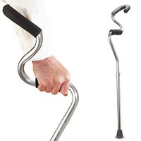 StrongArm Comfort Cane + Lightweight Adjustable Walking Cane + Stabilizes Wrist & Provides Extra Support & Stability + Ergonomic Hand & Forearm Grip + FSA/HSA Eligible (Titanium)