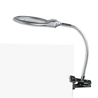 Lolicute Desktop Magnifier Lamp 2.25X 5X LED Magnifying Clip Lighted Table Top Desk Magnifier Lamp LED Light Magnifying Glass with Clamp for Reading,Craft Hobbies, Cross Stitch, Detail Work