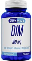 DIM 100mg 200 Capsules - 200 Day Supply - Diindolylmethane DIM Supplement for Support with Healthy Estrogen and Hormone Levels