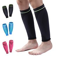 HiRui Calf Compression Sleeves, Calf Brace Shin Guards Calf Support Leg Compression Socks for Soccer Cycling, Shin Splint, Varicose Vein, Calf Pain Relief, Travel Nurses Runners (Pair) (Black, L)