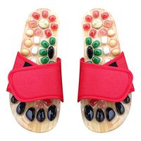 Exceart 1 Pair Acupoints Massage Slippers with Natural Reflexology Sandals for Men Women Foot Acupoint Massage Shiatsu Arch Pain