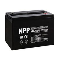 NPP NP6-200Ah 6V 200Ah AGM Deep Cycle Camper Golf Cart RV Boat Solar Wind Battery