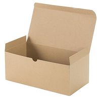 Premier Retail Packaging 10 Count Kraft Pinstripe Gift Box, 10 x 5 x 4