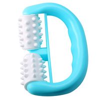 SUPVOX Type D Cellulite Massager Body Roller Brush Use with Firming Cream or Oil (Blue)