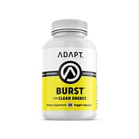 Adapt Burst | Natural Caffeine + L-Theanine 400mg | Formulated for Jitter-Free Energy | Enhanced Memory, Focus & Mental Performance Without Crash | 60 Gluten-Free Veggie Capsules