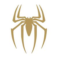 Spider Vinyl Sticker Decals for Car Bumper Window MacBook pro Laptop iPad iPhone (8" x 5.8", Gold)