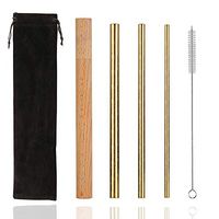 3 Pcs Reusable Stainless Steel Metal Boba Straws With Case, Portable Drinking Straws, Eco-Friendly Travel Drinking Smoothies Straw With 0.43"/0.29"/ 0.21" Diameters