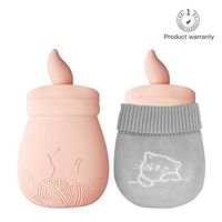 Hot Water Bottle,Lowki Microwave Heating Bottle Environmental Silicone Hot Water Bag with Knit Cover, Hot & Cold Therapies, Best Gift for Valentine's Day, Thanksgiving Day, Christmas Day