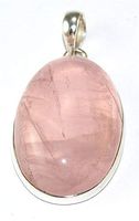Sterling Silver Rose Quartz Pendant Jewellery PEND401