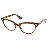 Women's Strong High Magnification Power Reading Glasses Stylish Cat Eye Readers (+4.00, Tortoise)