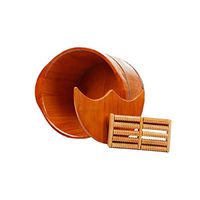 Foot Tub Foot Bath Tub, Wooden Barrel,Foot Bath Barrel,Deep Barrel Oak Foot Bath Barrel,Covered Wooden Footbath,35CM High