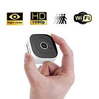 Mini Hidden Camera WiFi, 1080P DV DC Portable Mini Surveillance Camera with Night Vision and Multi Function, Portable Body Camera with Loop Recording for Indoor Outdoor Use-White
