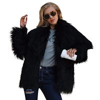 Makeupstore Blouse for Women Long Sleeve,Womens Ladies Warm Faux Fur Coat Jacket Winter Solid Parka Large Lapel Outerwear,Girls' Clothing,Black,M