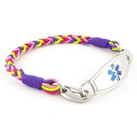 Braided Medical Alert ID Bracelet - Custom Engraving Included -Fun, Modern & Casual - Gumdrop
