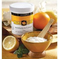 Moisture Rich Massage Cream by Lotus Touch - 100% Pure Grapeseed & Borage Oils - Unscented, Ultra-Hydrating for Skin - Maximum Glide with Minimum Friction - Can be Used on Face & Hands - 16 Ounces