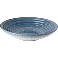 AXZHYX Bowl Ceramic Bowl Rotating Stripe Ramen Soup Cutlery Fruit Salad Plate Snack Dessert Cake Pizza Tray 24.5x5cm Hotel Tableware Home Noodles Boiled Fish Soup Bowl