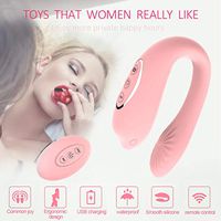 High-Grade Šëx □Joy Wireless Remote Control Man and Wife Rechargeable Mini Finger Massager with Strong Patterns Handsfree Powerful USB Waterproof Massager Wand (U-Shape) Cool Men's Clothing