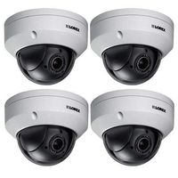 Lorex 4 Pack LNZ32P4B 2.1MP 1080p Indoor/Outdoor HD PTZ Network Dome Camera, 2.7-11mm Lens, Color Night Vision