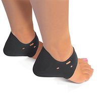 Beautyko USA Jogger's Heel Plantar Fasciitis Foot Support Pad for Ladies, 3 Pairs, Black