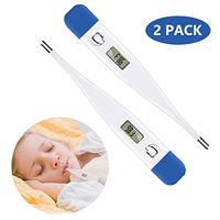 2 Pack Digital Thermometer for Fever, Rectal Armpit and Oral Thermometer for Adults and Babies, Accurate and Fast Readings Thermometer