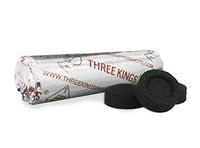 THREE KINGS 40MM CHARCOAL ROLL: SUPPLIES FOR HOOKAHS – 10pc roll of Quick light shisha coals for hookah pipes. These Easy Lite coal accessories & parts are instant lighting when using a torch lighter.