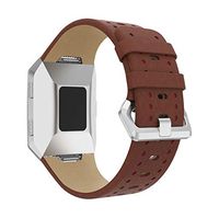 Lyperkin Compatible with Fitbit Ionic Bands, Luxury Sports Two-Color LeatherWatch Strap Bands Quick Release Replacement Wristband Accessories Compatible with Fitbit Ionic Smart Watch for Women Men