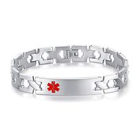 linnalove The Classic Medical Bracelets for Men and Women with Free Custom Engraved Alert id Jewelry-6.5