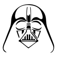 Darth Vader Cutout Profile - Viny 4" tall (Color BLACK) - decal laptop tablet skateboard car windows stickers