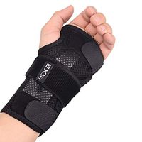 EXski Wrist Brace for Carpal Tunnel, Night Sleep Wrist Support Brace with Removable Metal Splints Left Hand Large