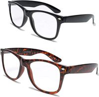 2 Pairs Deluxe Reading Glasses - Comfortable Stylish Simple Readers Rx Magnification (1 tortoise 1 black, 1.25 x)
