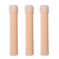 Dr. Foot's Toe Tubes-3 Pieces-Fabric Sleeve Protectors with Gel Lining Pad The Toes to Prevent Corn, Callus & Blister-Bunions Sore Corns Hammertoes Gel Toe Separators Protector (Large)