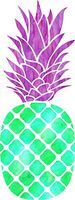 HZ Graphics Green Pineapple Summer Vinyl Decal Wall Laptop Bumper Sticker 5"
