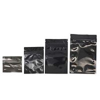 Colorful Mylar Aluminum Foil Zip Lock Bags Pouches Food Storage Pouches Accessory Snack Package Bags Zipper Aluminum Foil Food Grade Pouches (Pack of 100) (14x20 cm(5.51"x7.87"), Black)