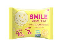 BOSS Superfood Energy Bar, SMILE Upbeat Focus Flavor (5-Pack, 1.7oz Bar), All-Natural Banana Pumpkin Seed Protein Bar; Vegan, Paleo friendly, Non-GMO Project Verified