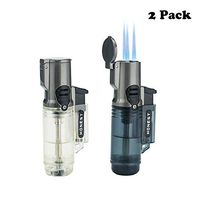 Jet Torch Lighter Windproof Turbo Strong Flame Gas Butane Refillable Torch Lighter with Butane Window Gadgets for Men (2 packs Triple power)