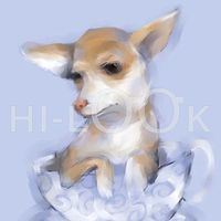 Hi-Look Microfiber Cleaning Cloth, dog design - Chihuahua