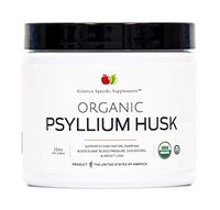 Organic Psyllium Husk Powder & Fiber Supplement Bulk - 10oz (280g) Pure Bulk Organic Whole Unflavored Fiber & Colon Cleanse Psyllium Seed